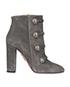 Aquazzura Military Button Zip Ankle Boots, front view