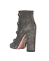 Aquazzura Military Button Zip Ankle Boots, back view