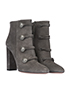 Aquazzura Military Button Zip Ankle Boots, side view