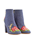 Aquazzura Embroidered Lotus Flower Boots, side view