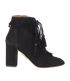 Aquazzura Fringe Lace Up Boots, front view