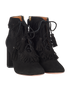 Aquazzura Fringe Lace Up Boots, side view