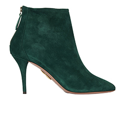 Aquazzura Suede Ankle Boots, Leather, Green, 8, 4*
