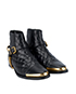 Balmain Quilted Ankle Boots, side view