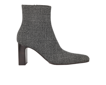 Balenciaga Check Ankle Boots, £250, Shoes, Grey, Fabric, Front view