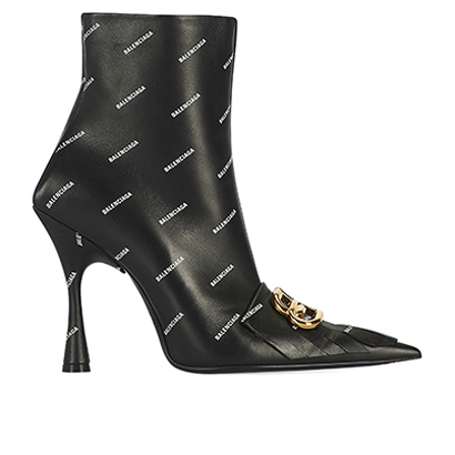 Balenciaga Logo Knife Boots, front view