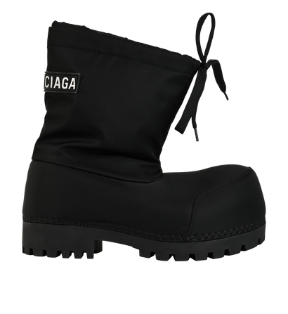 Balenciaga Alaska Low Chunky Boots, £420, Shoes, Black, Nylon, Front view