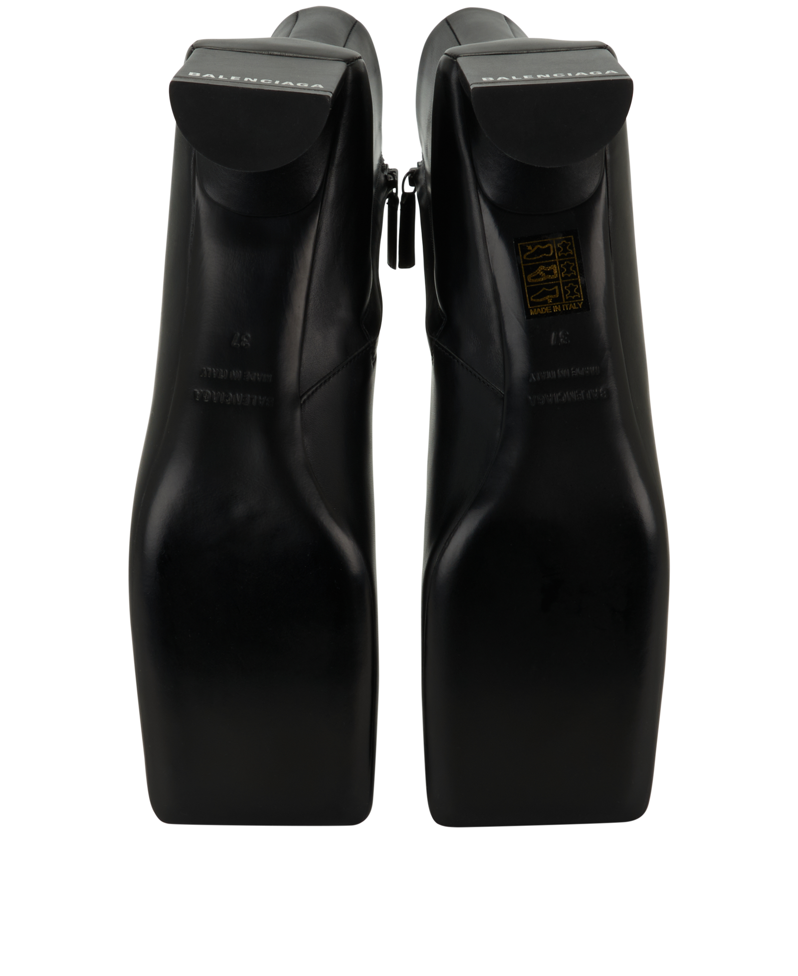 Balenciaga Kitten Heels Boots, &pound;290, Shoes, Black, Leather, Top view
