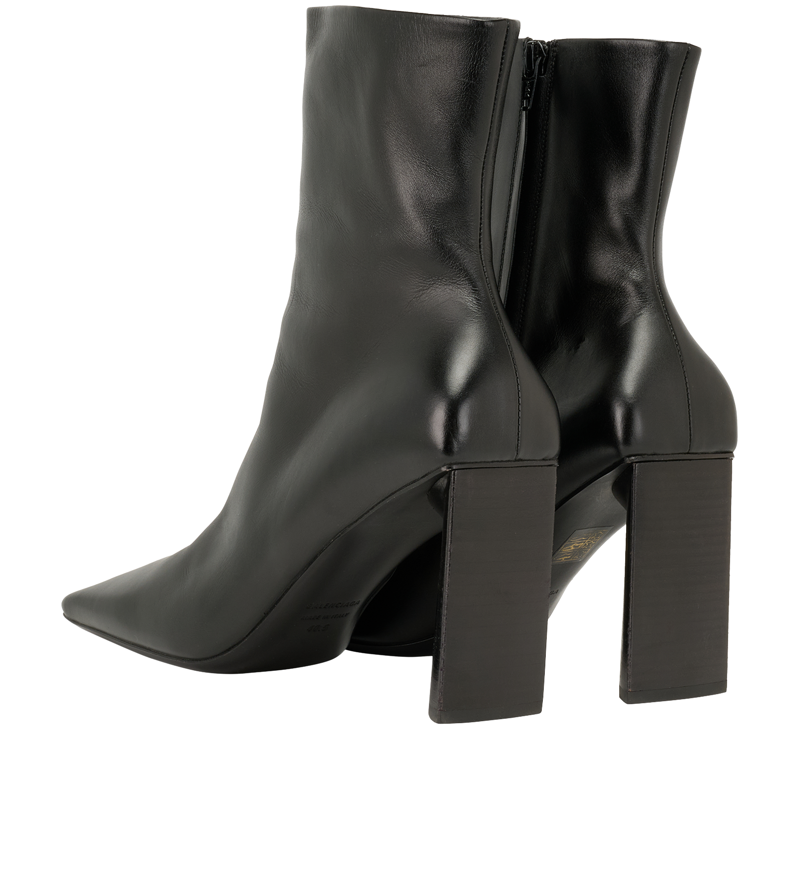 Balenciaga Moon Boots, &pound;175, Shoes, Black, Leather, Back view