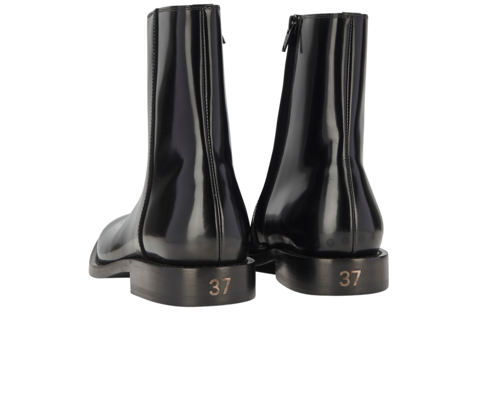 Balenciaga Ankle Boots, &pound;180, Shoes, Black, Patent Leather, Back view