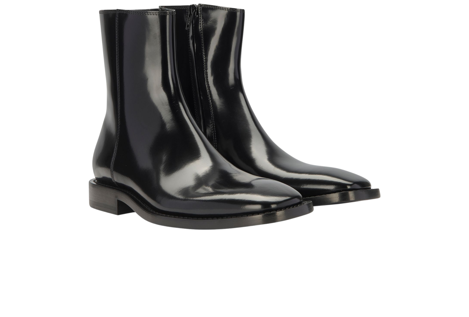 Balenciaga Ankle Boots, &pound;180, Shoes, Black, Patent Leather, Side view