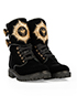Balmain Eagle Cannetille Buckle Boots, side view