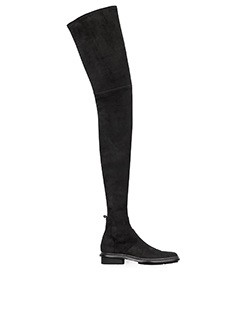 Balenciaga Thigh High Boots, Suede/Leather, Black, UK 5