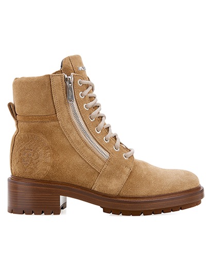 Balmain Ranger Army Boots, &pound;300, Shoes, Beige, Suede, Front view