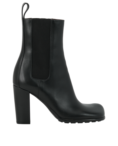 Bottega Veneta Storm Ankle Boots, &pound;175, Shoes, Black, Leather, Front view
