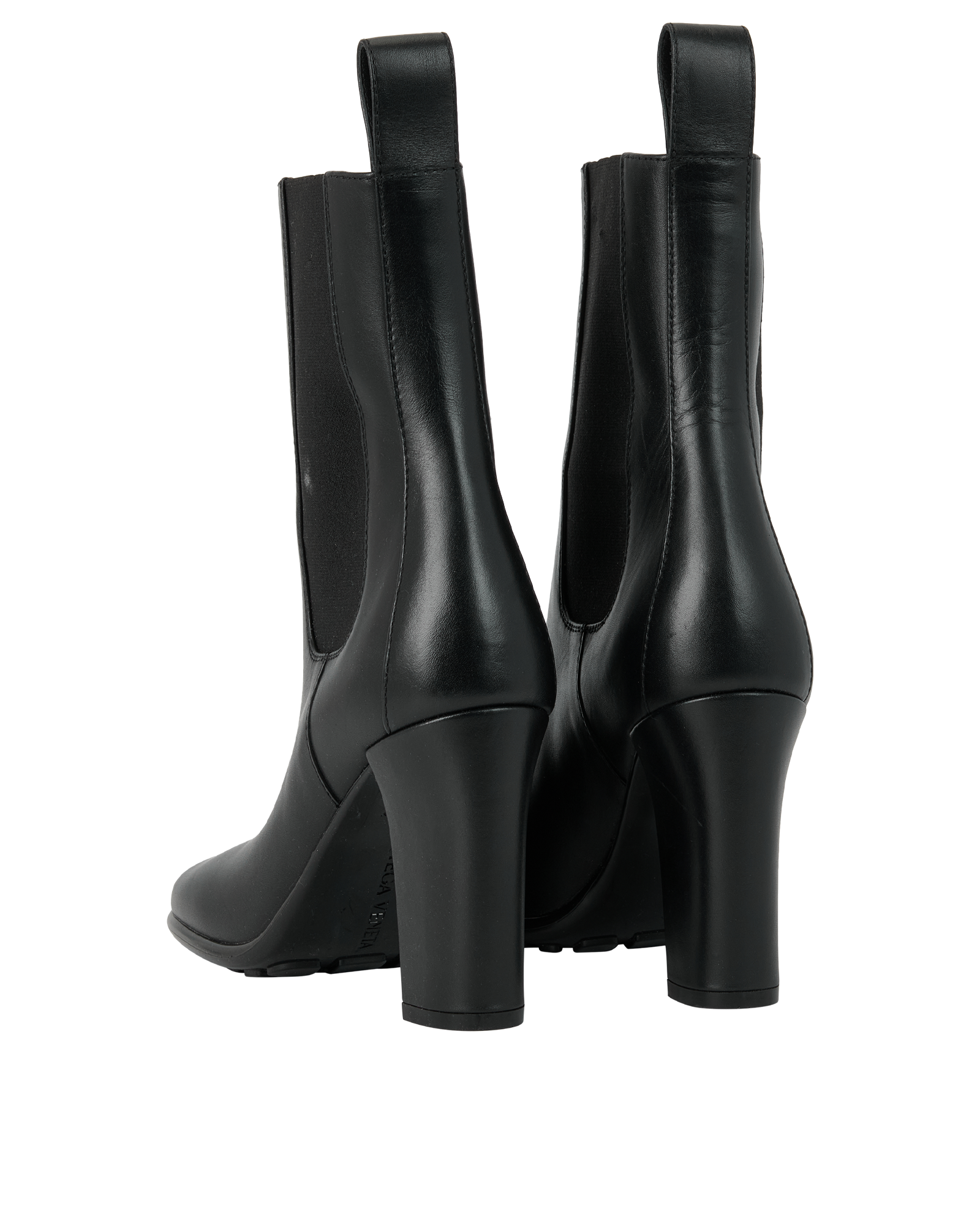 Bottega Veneta Storm Ankle Boots, &pound;175, Shoes, Black, Leather, Back view