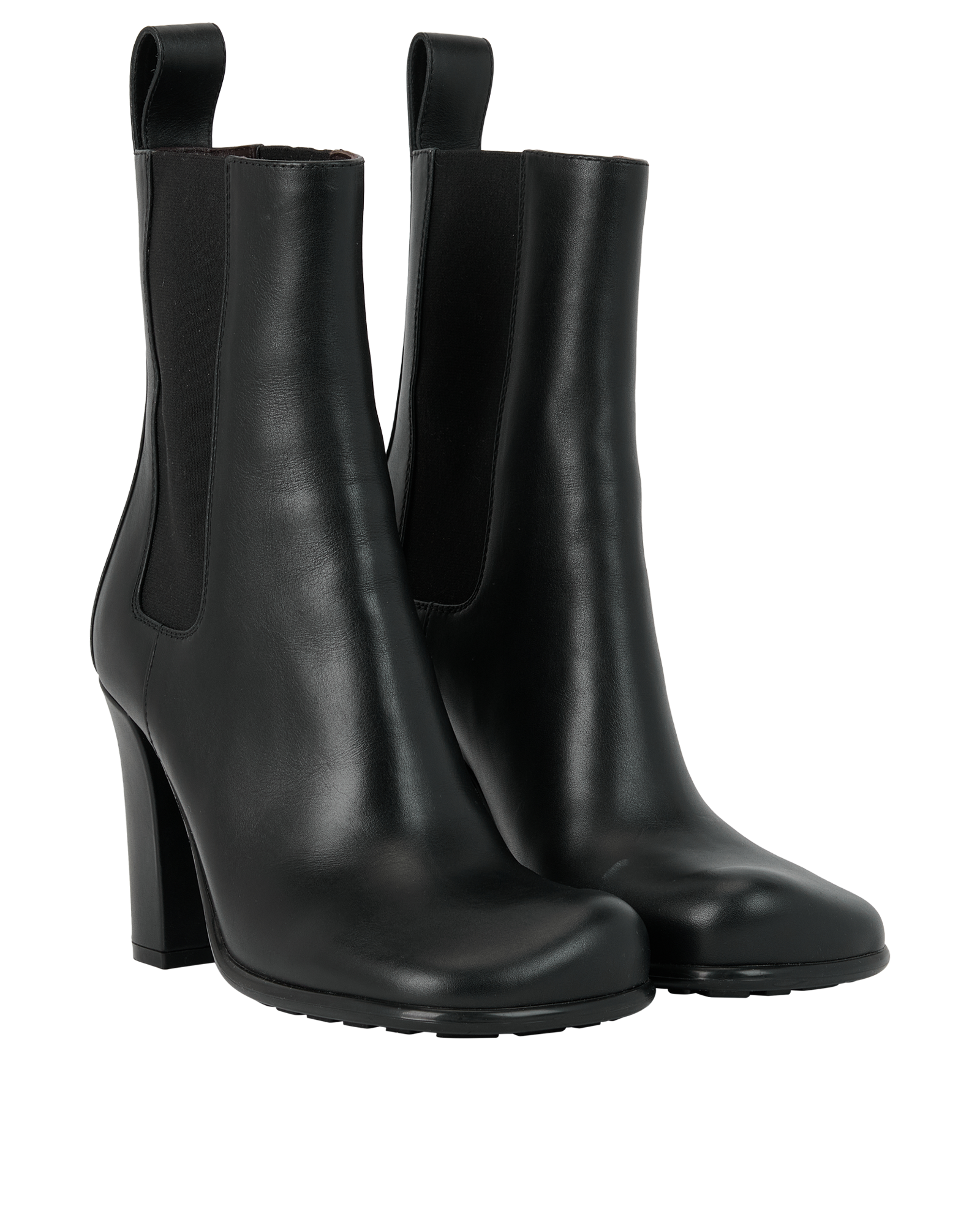 Bottega Veneta Storm Ankle Boots, &pound;175, Shoes, Black, Leather, Side view