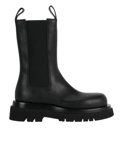 Bottega Veneta Lug Boots, &pound;550, Shoes, Black, Leather, Front view