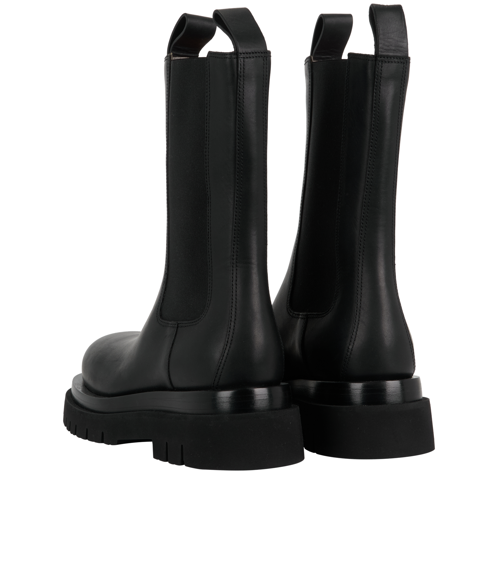 Bottega Veneta Lug Boots, &pound;550, Shoes, Black, Leather, Back view