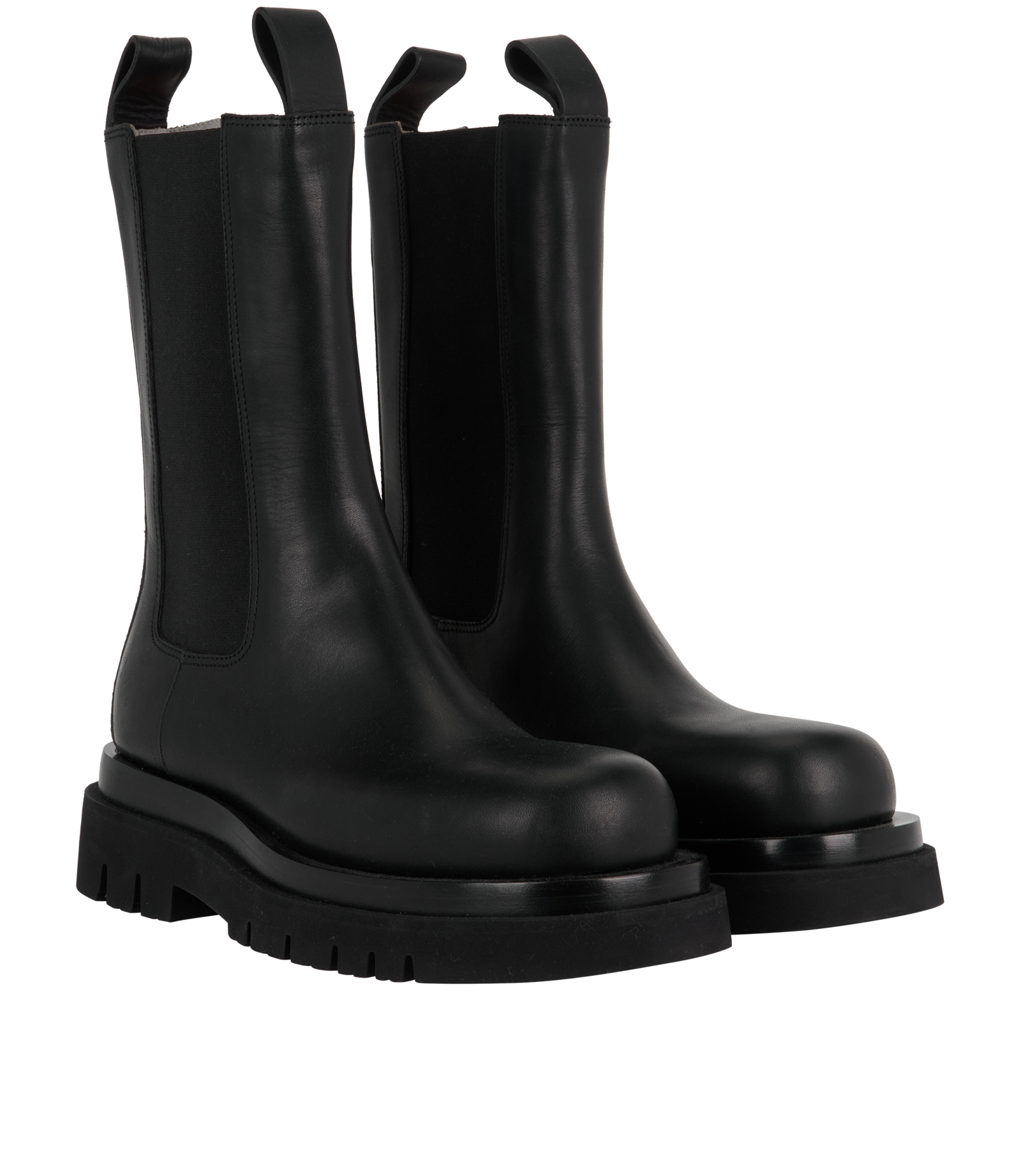 Bottega Veneta Lug Boots, &pound;550, Shoes, Black, Leather, Side view