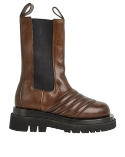 Bottega Veneta Mid Length Boots, Leather, Brown, UK6, 3*