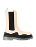 Bottega Veneta Tire Boots, £290, Shoes, Cream, Leather, Front view