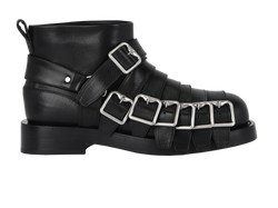 Burberry Strap & Buckle Detail Boots, Mens, Leather, Black, UK 8, B/DB,3*