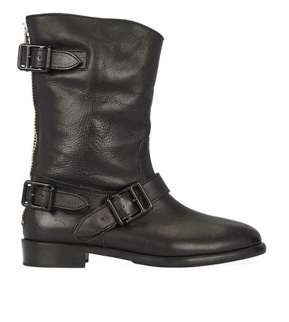 Burberry Buckle Biker Boots, front view