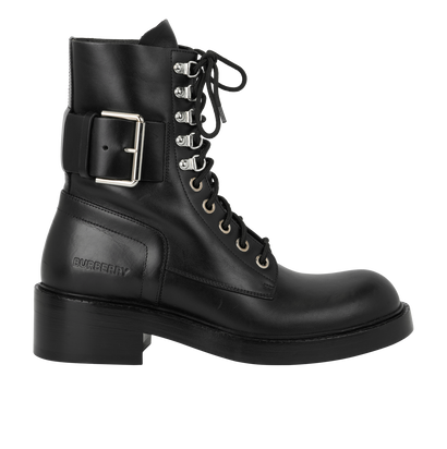 Burberry Combat Boots, front view
