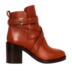 Burberry Pryle Ankle Boot, Leather, Tan, Sz 4, DB/B, 3*