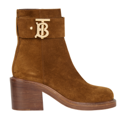 Burberry TB Ankle Boots, Suede, Brown, UK 7, DB, 2*