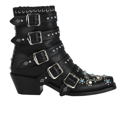 Burberry Embellished Ankle Boots, front view
