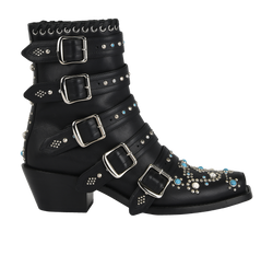Burberry Embellished Ankle Boots, Leather, Black, UK5.5, DB/B, 4*