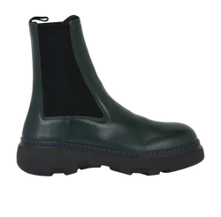 Burberry Creeper Chelsea Boots, Mens, Leather, Green UK7, B/DB, 3*