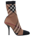Burberry Nova Check Ankle Boots, front view