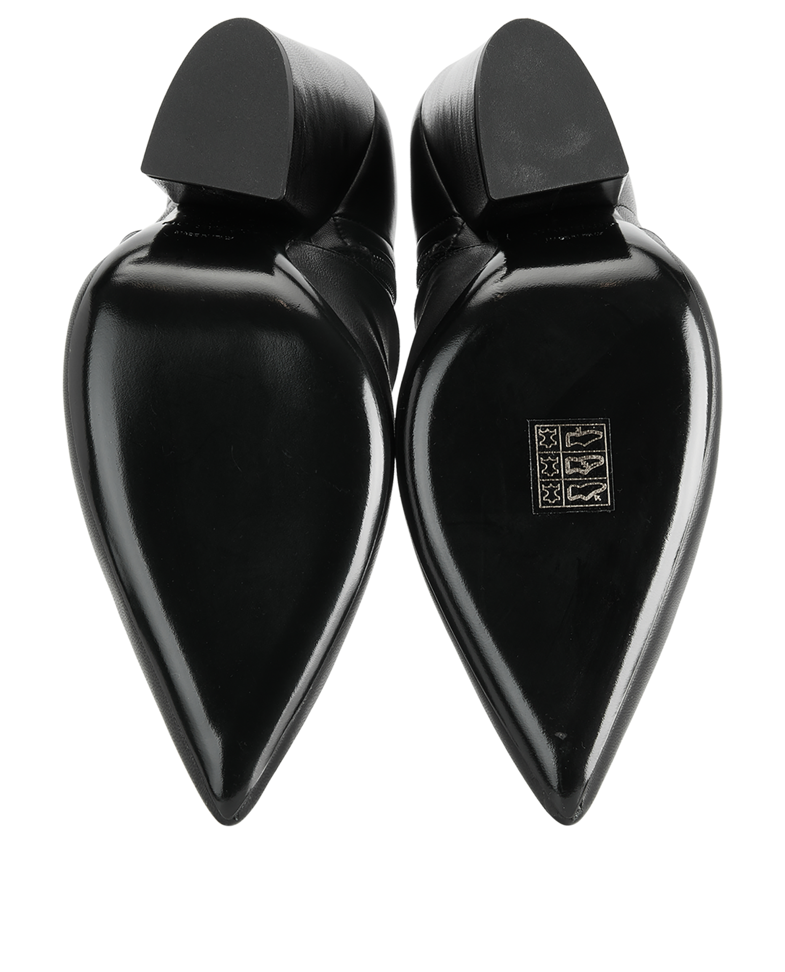 Burberry Heeled Ankle Boots, &pound;210, Shoes, Black, Leather, Top view