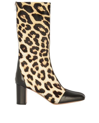 Celine Leopard Boots, front view