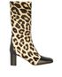 Celine Leopard Boots, front view