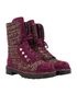 Chanel Tweed Pearl Chain Combat Boots, side view