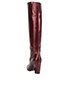Chanel Knee High Camelia Flower Boots, back view