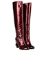 Chanel Knee High Camelia Flower Boots, side view