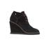 Chanel High Top Wedges, &pound;195, Shoes, Black, Suede, Front view