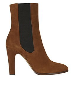 Chanel Ankle Boots, Suede, Tan, 8, 2* .