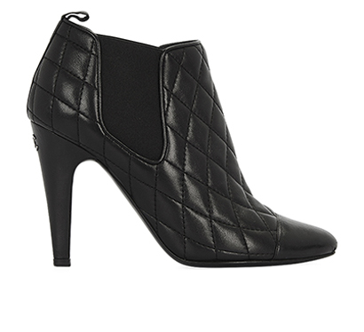 Chanel Quilted Ankle Boots, front view