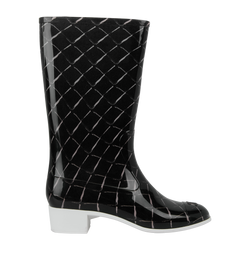 Chanel Quilted Rain Boots - Size Womens 7