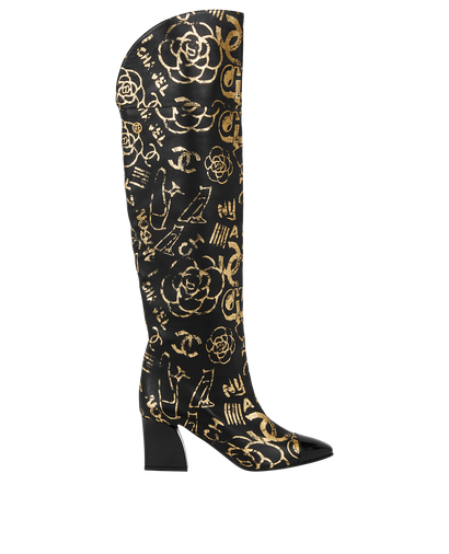Chanel Knee High Boots, front view