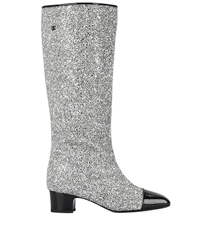 Chanel Glitter Long 2017 Boots, front view