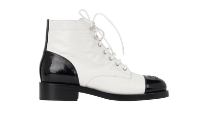Chanel 21P Bicolor Boots - Size UK8, front view