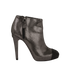 Chanel Metallic Effect Ankle Boots, £550, Shoes, Grey, Fabric, Front view