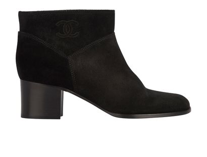 Chanel CC Ankle Boots, front view